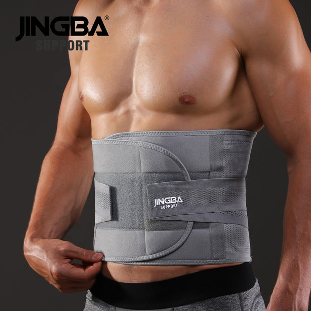 JINGBA SUPPORT Slim fit Abdominal Waist sweat belt Sports Waist trimmer  Support Safety Back Support Lumbar Band Protective Color: Khaki, Size: One  size(20CM-100CM)