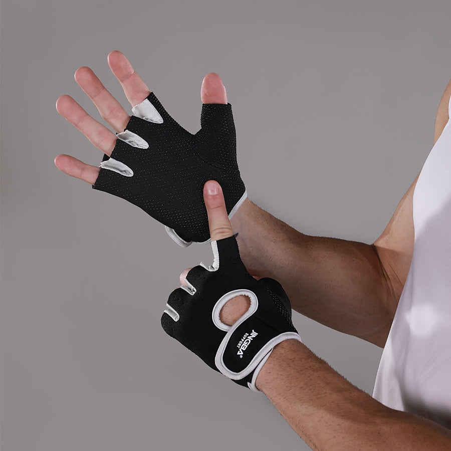 1 Pair Unisex Breathable Non-slip Sports Gloves for Werightlifting Cycling Badminton
