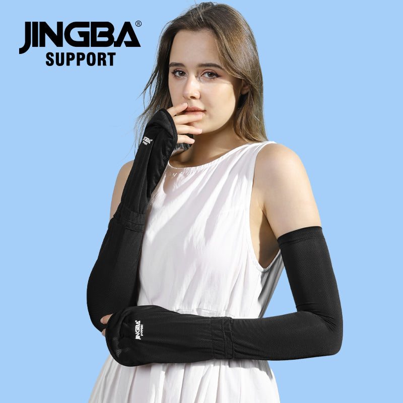 JINGBA SUPPORT 3945 bras soleil manches compression protection UV refroidissement pour hommes femmes été crème solaire cyclisme conduite golf course à pied
