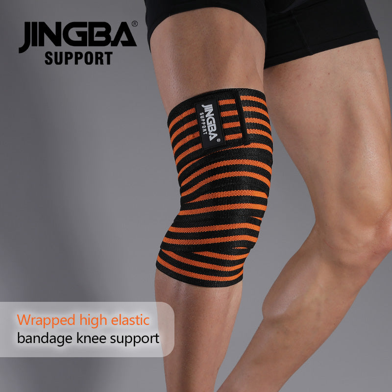 JINGBA SUPPORT 8324 tendance haltérophilie genouillère orthèse cyclisme sport jambe complète genou Compression manches pour femmes hommes