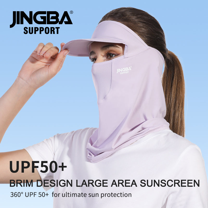 5055 Cooling Face Mask with Visor Lightweight Summer Sun Protection Cooling Shawl Breathable Mesh Sport Cap