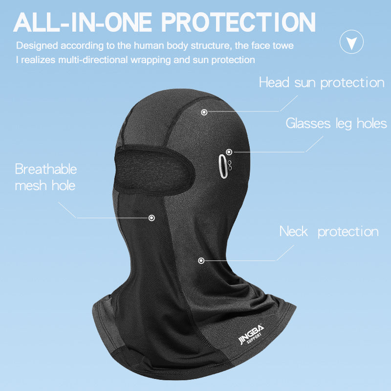 JINGBA SUPPORT 2155 cagoule masque facial avec lunettes trous de jambe protecteur UV moto Ski randonnée écharpe pour hommes/femmes