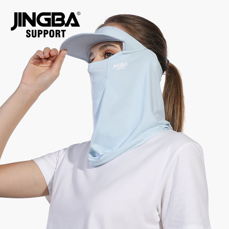 JINGBA SUPPORT 5055 masque de refroidissement avec visière léger été Protection solaire refroidissement châle respirant maille Sport casquette