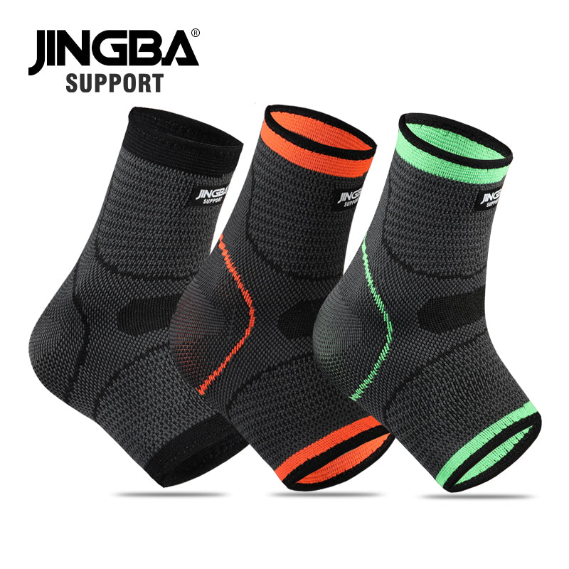 JINGBA SUPPORT 7047 Support de cheville en nylon élastique Compression tricotée Manchon de cheville Protection contre les blessures sportives Chaussettes de soutien des pieds