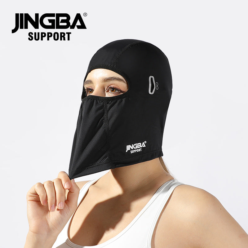 JINGBA SUPPORT 3155 cagoule masque facial moto coupe-vent respirant sport pêche visage couverture Anti-UV été hiver Ski masque