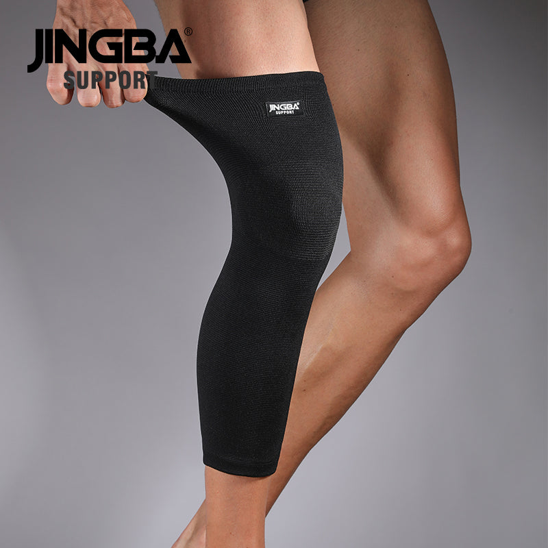 JINGBA SUPPORT 0467 Manche longue en nylon élastique pour volley-ball, basket-ball et soutien des jambes avec genouillères