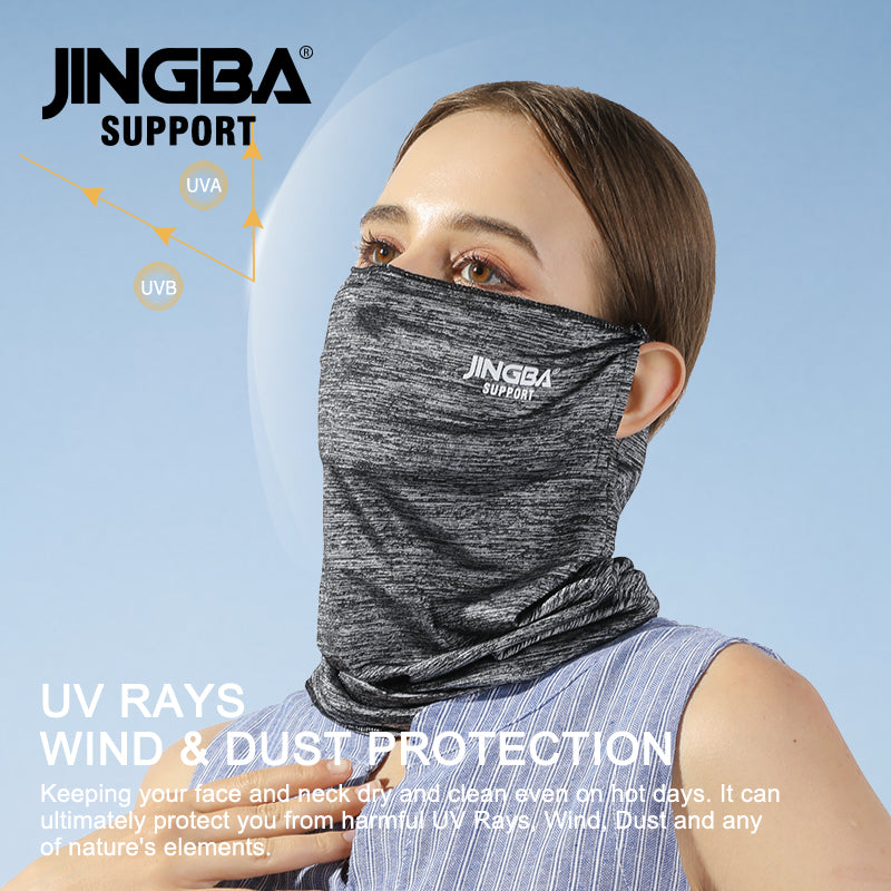 JINGBA SUPPORT 0155 foulard multifonctionnel boucles d'oreille soie cool lisse haute qualité 360 protection solaire visage cache-cou