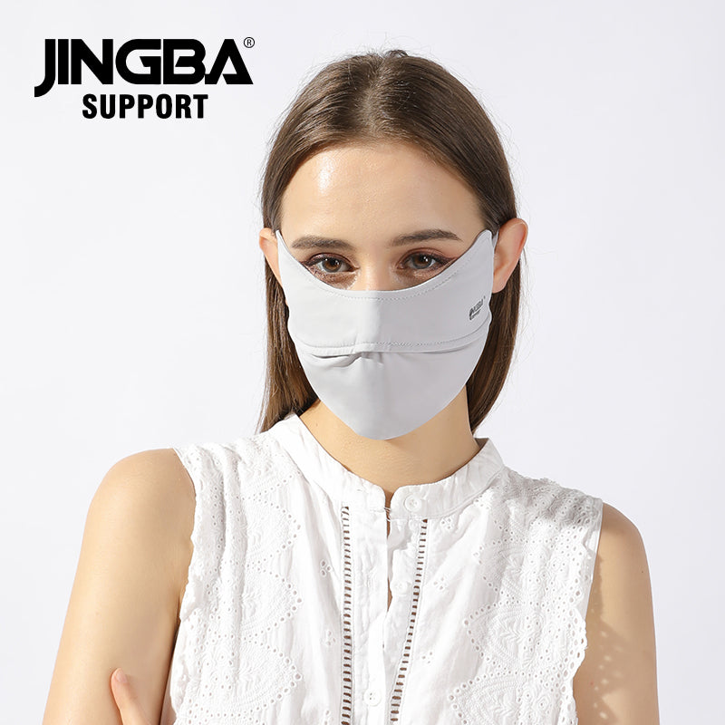 JINGBA SUPPORT 9055 Polyester Glace Soie Uv Protection Solaire Extérieure Lavable Réutilisable Cool Été Masque couverture coin des yeux