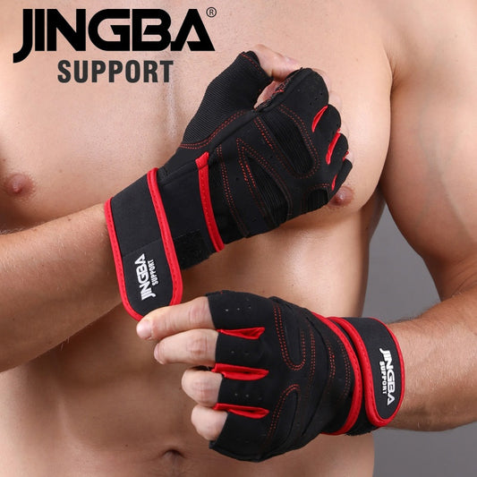 JINGBA SUPPORT 1004 gants de cyclisme sans doigts vélo antichoc rembourré entraînement hommes femmes sport gants Protection