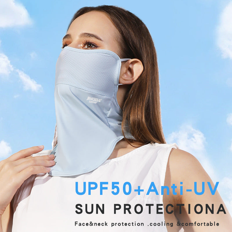 JINGBA SUPPORT 3055 cache-cou masque facial avec sangles d'oreille réglables Bandana lavable couvre-visage écharpe pour poussière soleil