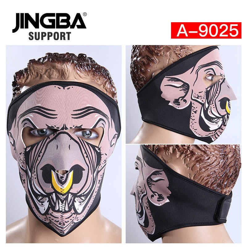 JINGBA 5996 Masque facial tactique intégral pour le sport, la moto, Halloween - Coupe-vent