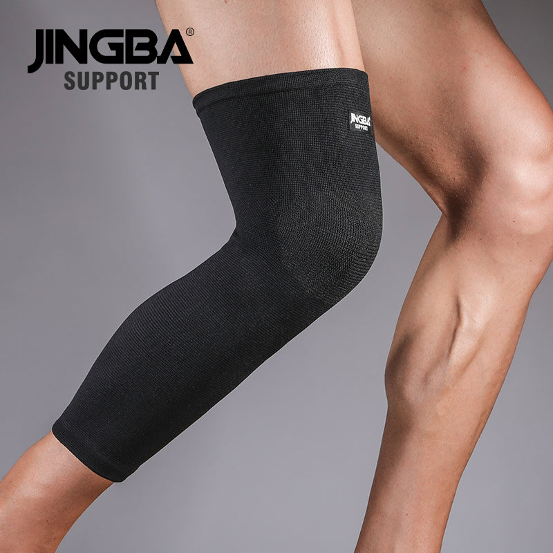 JINGBA SUPPORT 0467 Manche longue en nylon élastique pour volley-ball, basket-ball et soutien des jambes avec genouillères