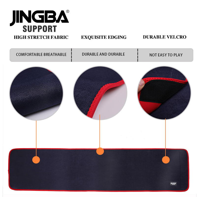 JINGBA SUPPORT 7208 Soutien de la taille Ceinture anti-transpiration élastique en néoprène Soutien lombaire pour la sécurité sportive Hommes Femmes Corset de taille