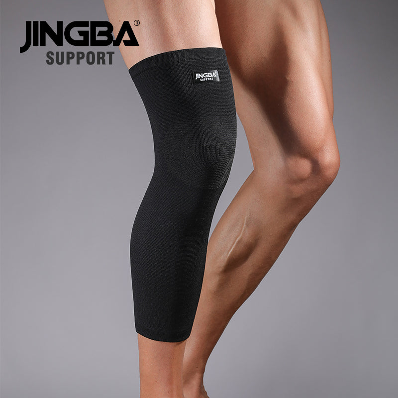 JINGBA SUPPORT 0467 Manche longue en nylon élastique pour volley-ball, basket-ball et soutien des jambes avec genouillères