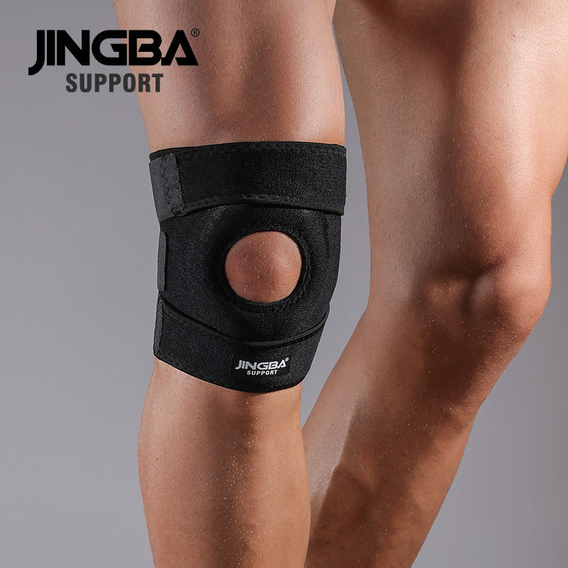 JINGBA SUPPORT 6008 Support de genou en néoprène Attelle de sport réglable Basket-ball Course à pied Genouillère