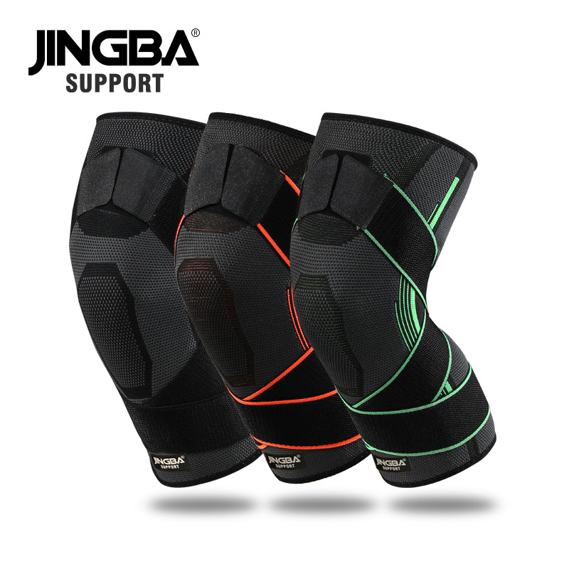 JINGBA SUPPORT 0167A Genouillères pour Sports Volleyball, Attelle de Genou de Levage de Puissance avec Ceinture Réglable