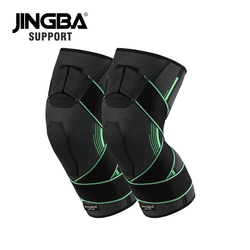 JINGBA SUPPORT 0167A Genouillères pour Sports Volleyball, Attelle de Genou de Levage de Puissance avec Ceinture Réglable