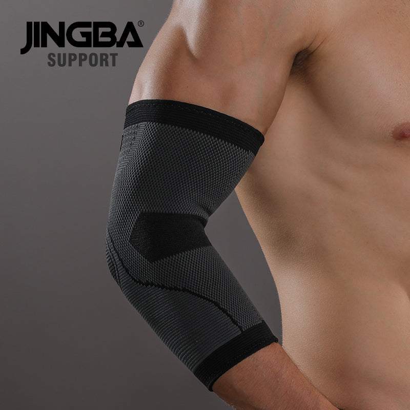 JINGBA SUPPORT 7307B Manchon de bras de basket-ball Support de coude à compression élastique élevée