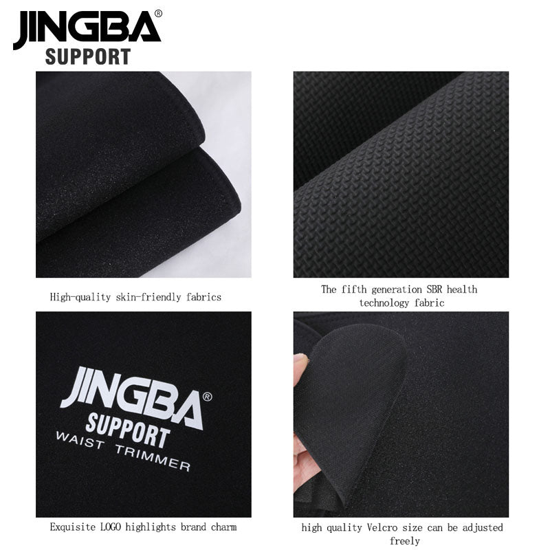 JINGBA SUPPORT 6308 Ceinture anti-transpiration unisexe en néoprène pour soutien de la taille et du dos