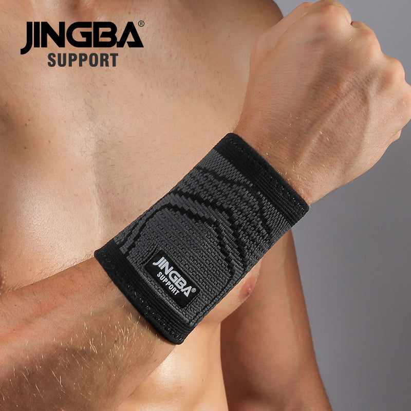 JINGBA SUPPORT 7017 Fabricant Faible MOQ Support de poignet de sport en nylon élastique coloré à tricoter