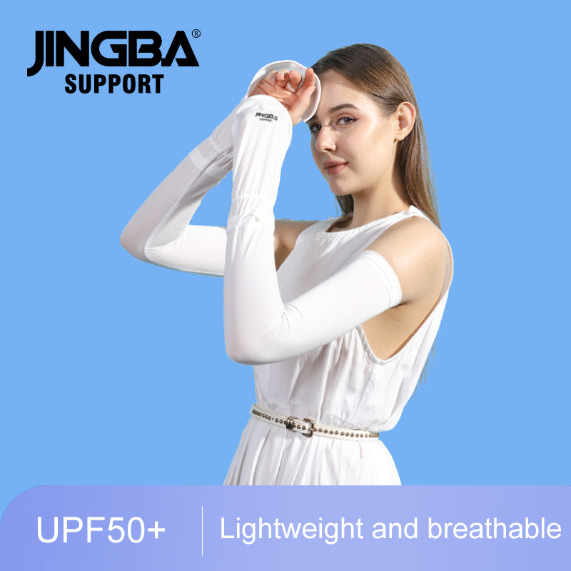 JINGBA SUPPORT 3945 bras soleil manches compression protection UV refroidissement pour hommes femmes été crème solaire cyclisme conduite golf course à pied