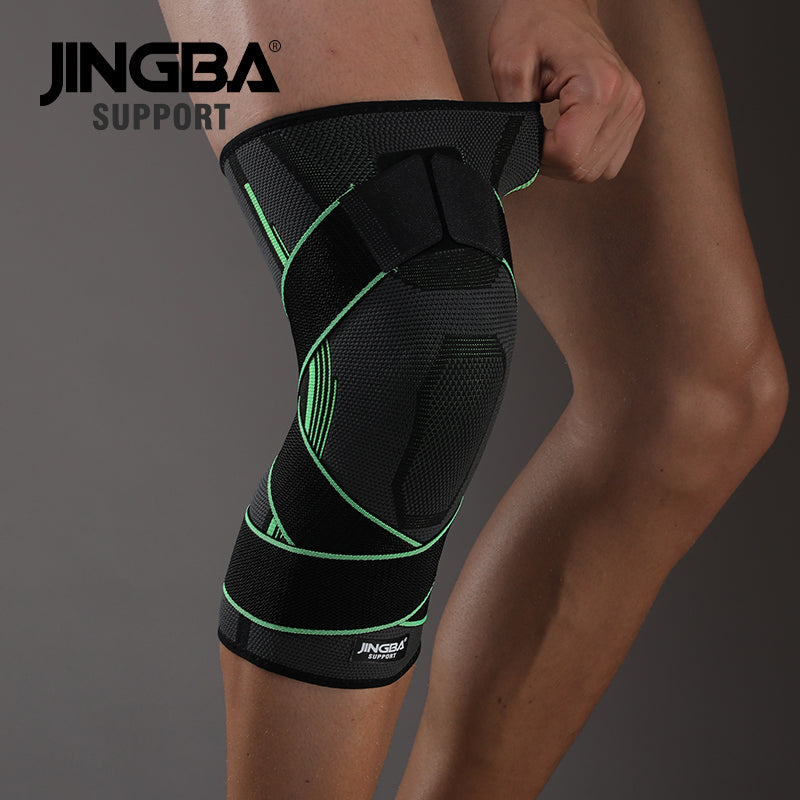 JINGBA SUPPORT 0167A Genouillères pour Sports Volleyball, Attelle de Genou de Levage de Puissance avec Ceinture Réglable