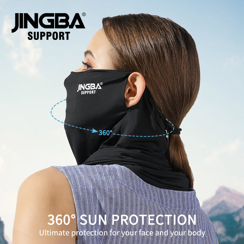 0155 Pañuelo multifuncional con presillas para las orejas, seda fresca y suave, alta calidad, protección solar 360, polaina para el cuello y la cara 