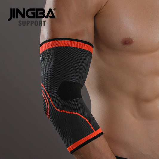 JINGBA SUPPORT 7307B Manchon de bras de basket-ball Support de coude à compression élastique élevée