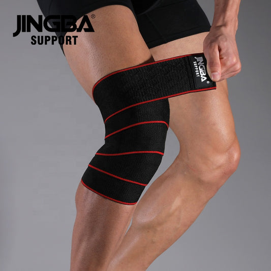JINGBA SUPPORT 3324 soulagement de la douleur musculaire levage Tennis volley-ball pansement élastique genouillère genouillère soutien orthèse