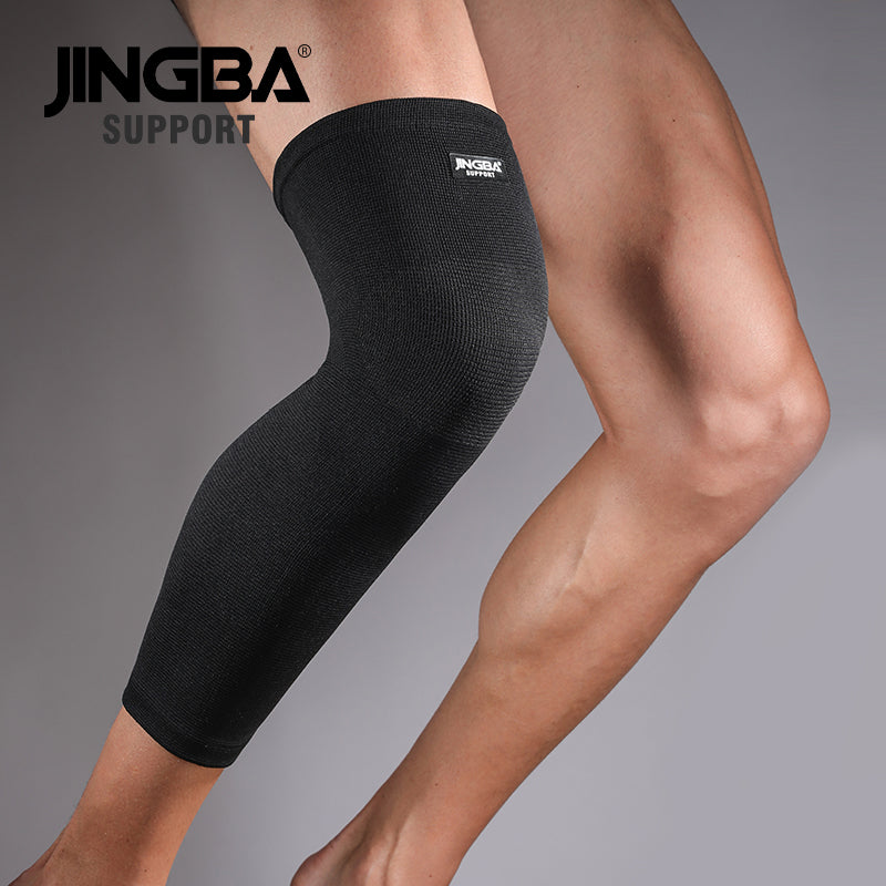 JINGBA SUPPORT 0467 Manche longue en nylon élastique pour volley-ball, basket-ball et soutien des jambes avec genouillères