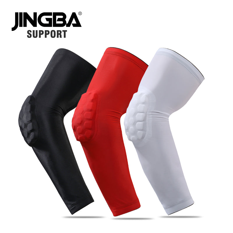 JINGBA SUPPORT 1024A nid d'abeille Anti-chute coude soutien basket-ball coude Protection manchon football sport protection coussinets