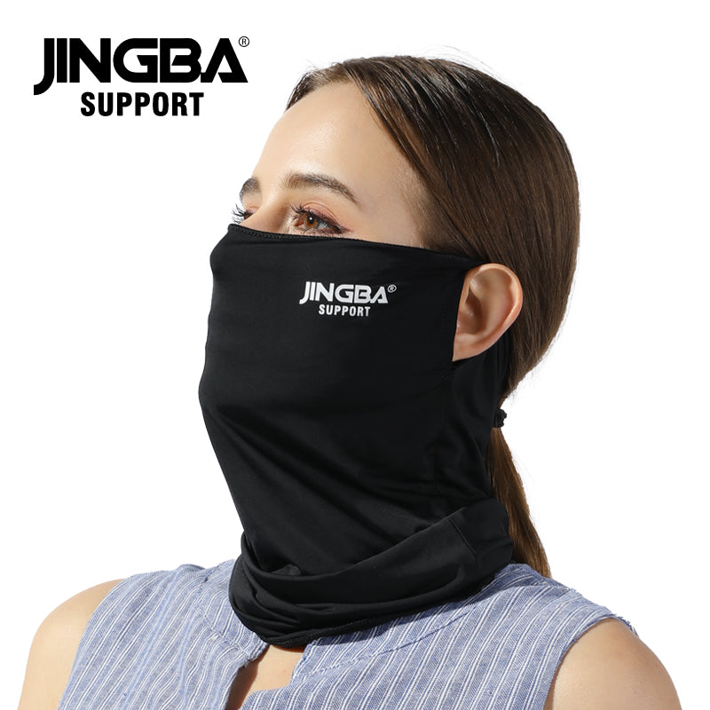 JINGBA SUPPORT 0155 foulard multifonctionnel boucles d'oreille soie cool lisse haute qualité 360 protection solaire visage cache-cou