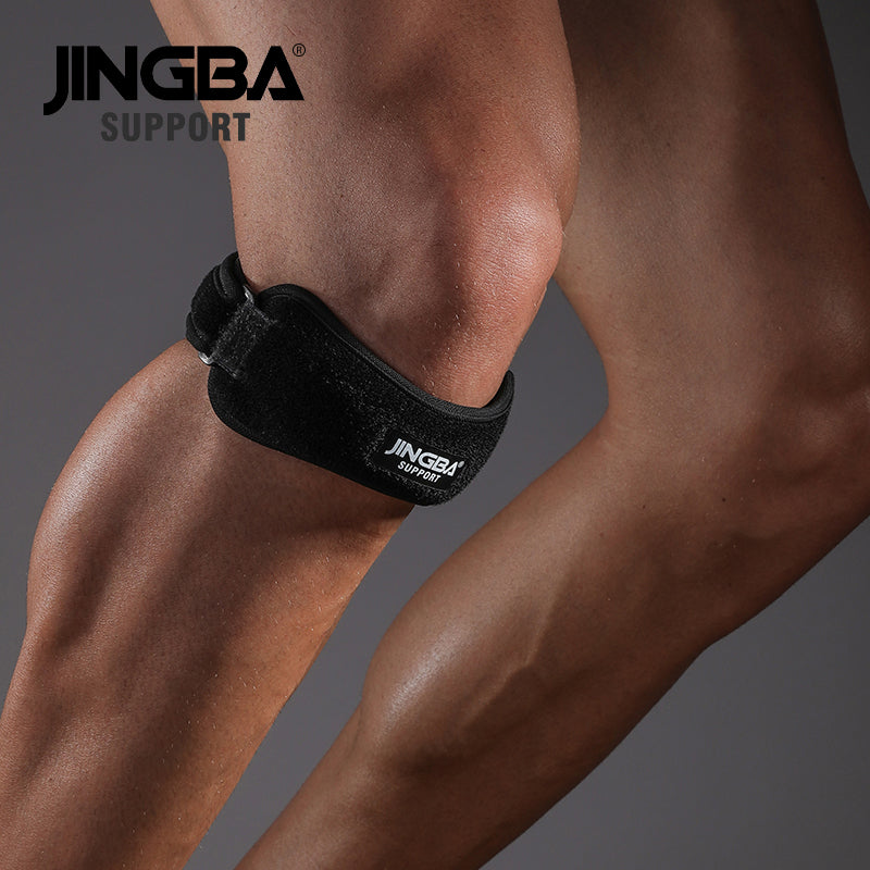 JINGBA SUPPORT 5038 Sangle de genou en néoprène réglable pour soulager la douleur et le sport, genouillère avec protection articulaire et ceintures de genou