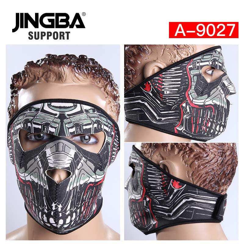 JINGBA 5996 Masque facial tactique intégral pour le sport, la moto, Halloween - Coupe-vent