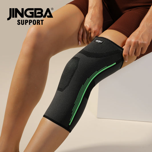 JINGBA SUPPORT 9067 unisexe 3D tricoté genouillère professionnelle genouillère Compression genouillère pour courir basket-ball
