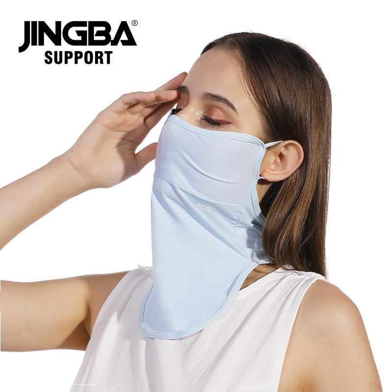 JINGBA SUPPORT 3055 cache-cou masque facial avec sangles d'oreille réglables Bandana lavable couvre-visage écharpe pour poussière soleil