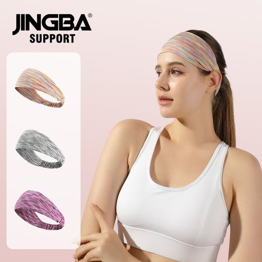 JINGBA SUPPORT 5155 Bandeau de sueur doux antidérapant pour femme pour le sport et le yoga, haute élasticité et doux pour la peau