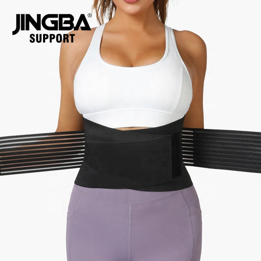 JINGBA SUPPORT 0052 Private Label Double Bretelles corset de perte de poids Minceur Taille Formateur Sueur Taille Trimmer Bande