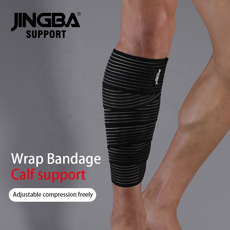 JINGBA SUPPORT 5224 Attelle de soutien du genou pour haltérophilie Super Heavy Duty Fitness Calf Wraps Bandage