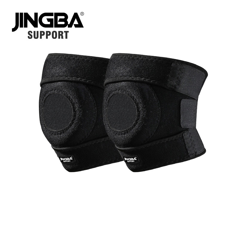 JINGBA SUPPORT 6008 Support de genou en néoprène Attelle de sport réglable Basket-ball Course à pied Genouillère