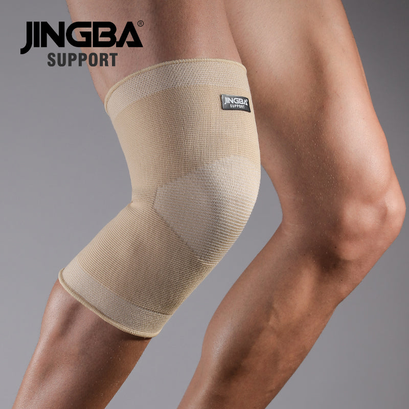 JINGBA SUPPORT 4067 Genouillères de sport en nylon élastique avec bandage, support de genou de basket-ball et de volley-ball, protecteur de genouillère